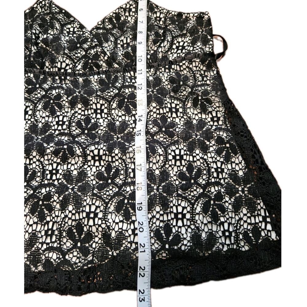 Y2K Black Lace Floral Cami sz Large Fairy Whimsigoth - Picture 6 of 6